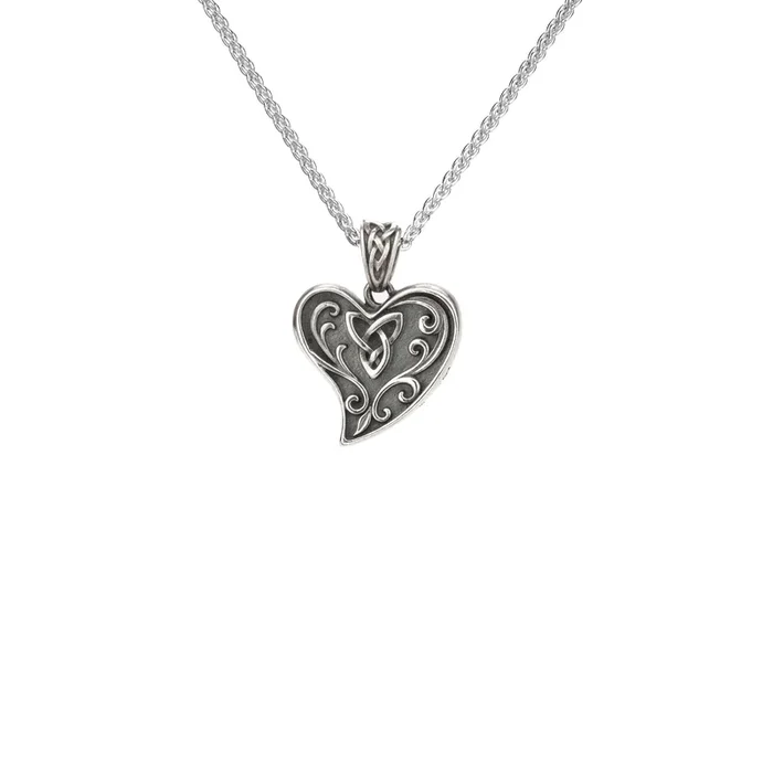 Oxidized Silver Heart Pendant