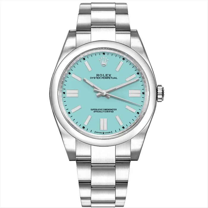Oyster Perpetual 41 Custom Blue Tiffany Dial Stainless Steel Automatic Watch