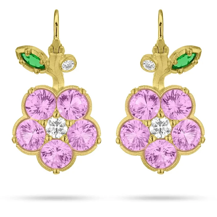 Paul Morelli Pink Sapphire Wild Child Drop Earrings