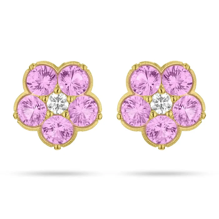 Paul Morelli Pink Sapphire Wild Child Stud Earrings