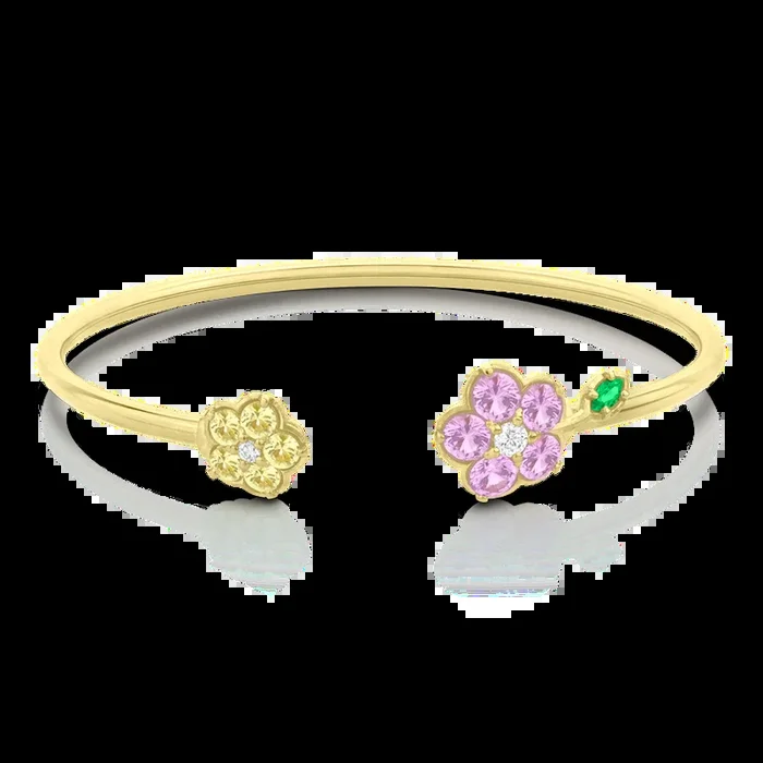 Paul Morelli Yellow & Pink Sapphire Wild Child Bangle