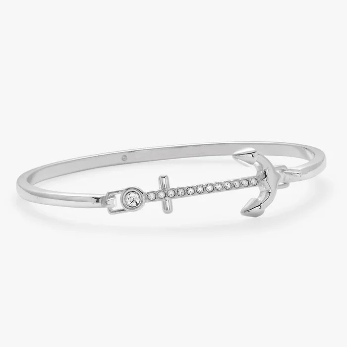 Pave Anchor Tension Bangle