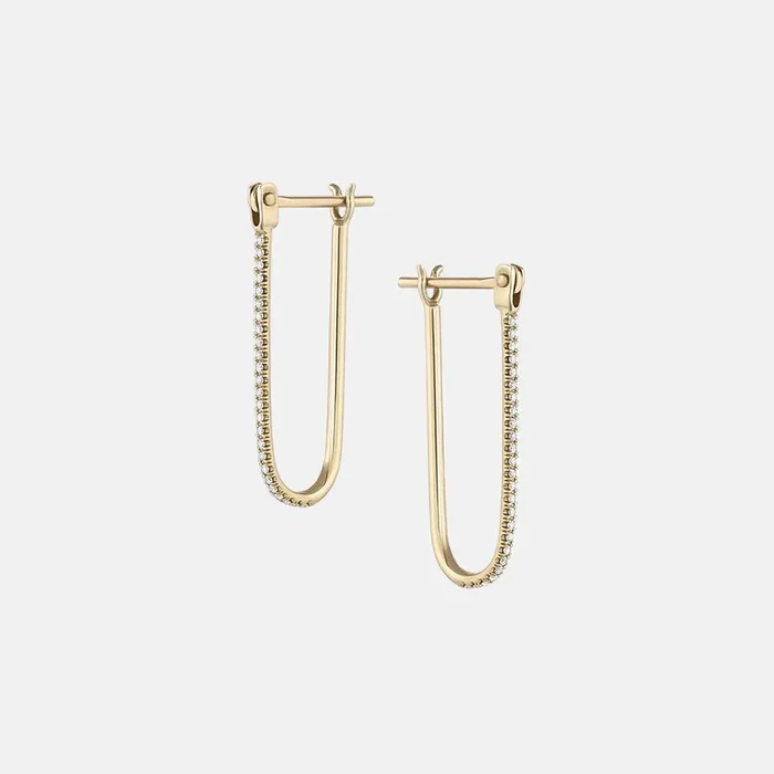 Pavé Latch Earring, Diamond