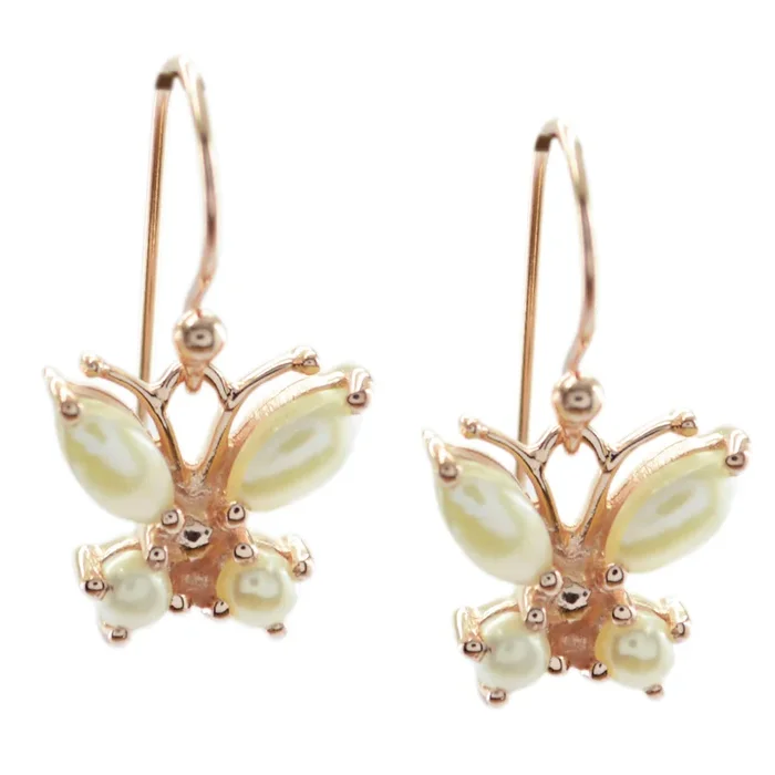 Pearl Egyptian Lili multiple Dangle White Silver Earring