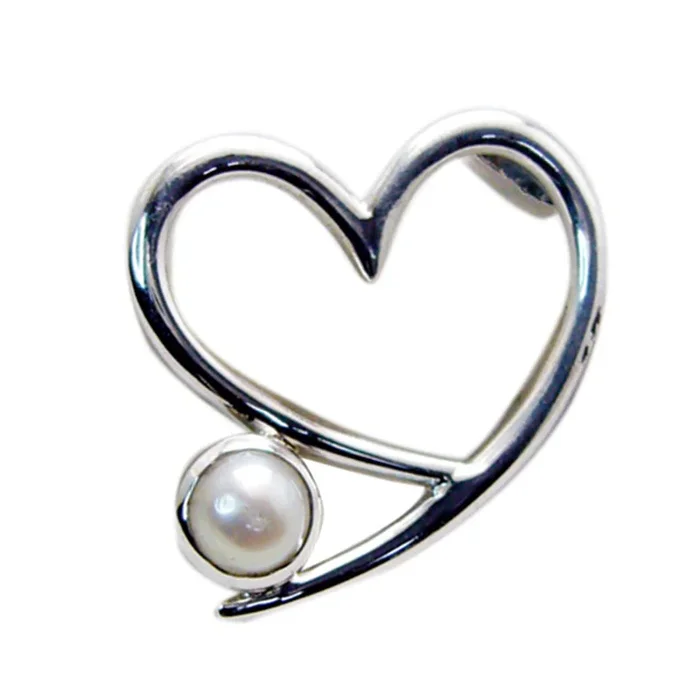 Pearl Featherlight Egyptian Sterling Silver Solitaire Isabella Modern White Pendant Jewellery