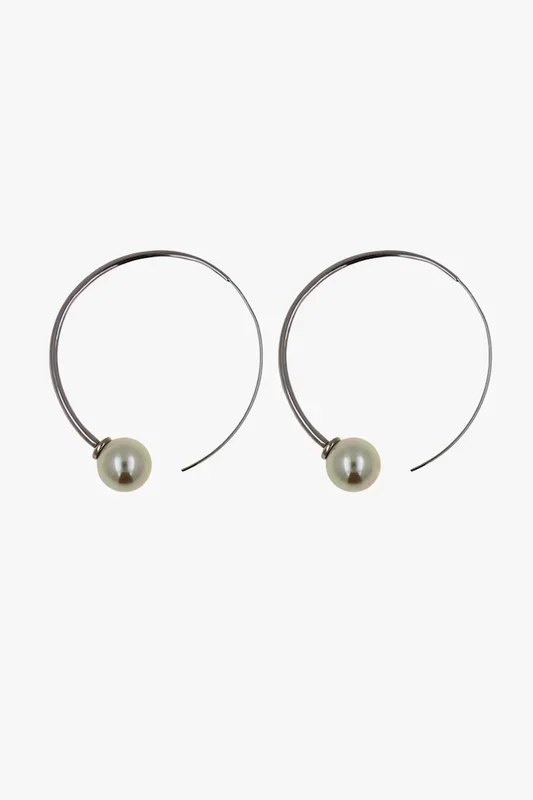 Pearl Hoop Earrings