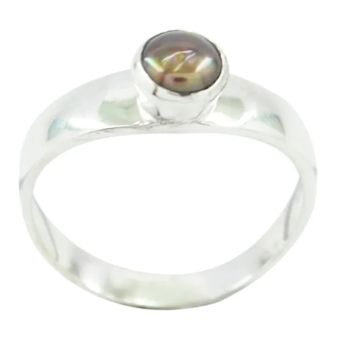 Pearl Solitaire Korean 925 Sterling Silver White Gemstone Whisper-thin Fairytale Ring Jewellery