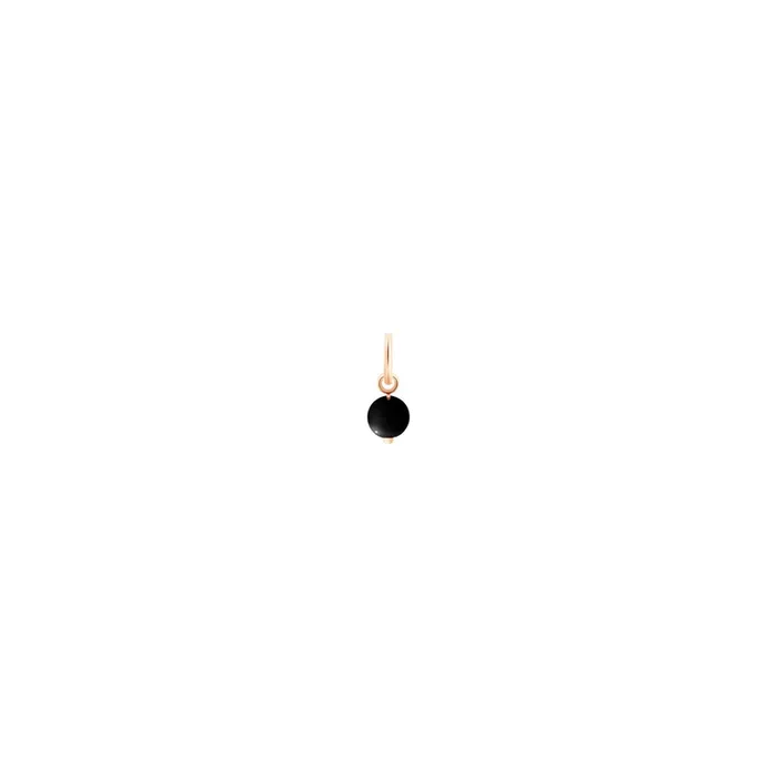 Pendant Ginette NY onyx tiny bead charm in rose gold – Lepage