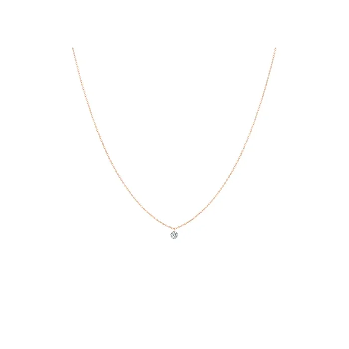 Pendentif La Brune et La Blonde 360° or rose et diamant 0,07 ct – Lepage