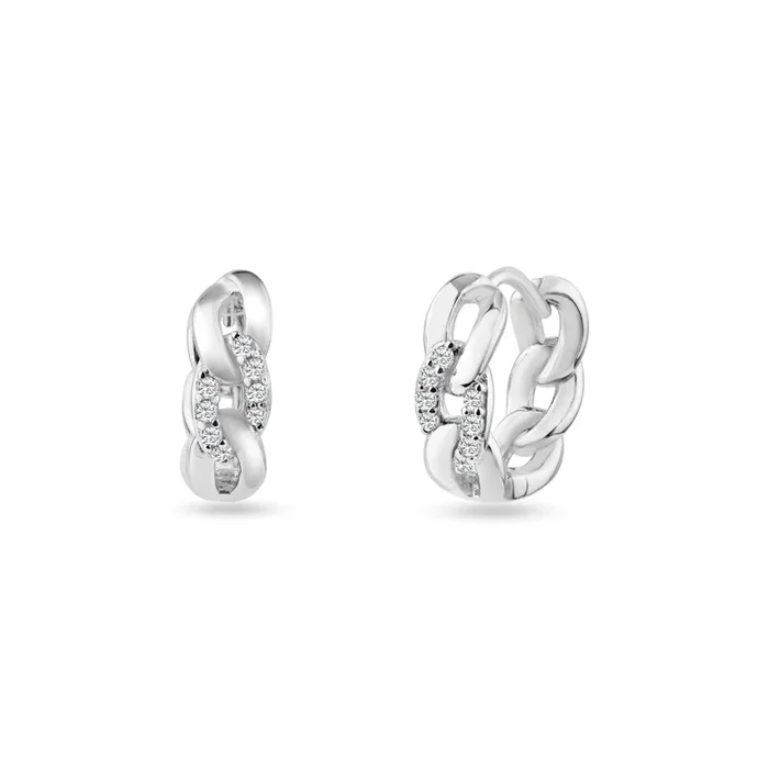 Pendiente de aro con circonitas cúbicas de 14,6 mm – STE01354