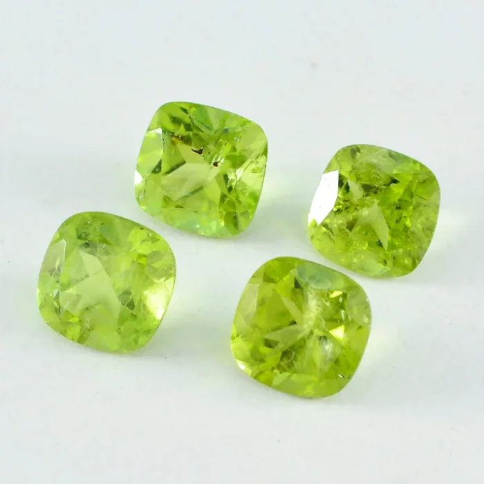 Peridot 1PC Chunky 13×13 MM Cushion Faceted Green Natural Semi Precious Gems