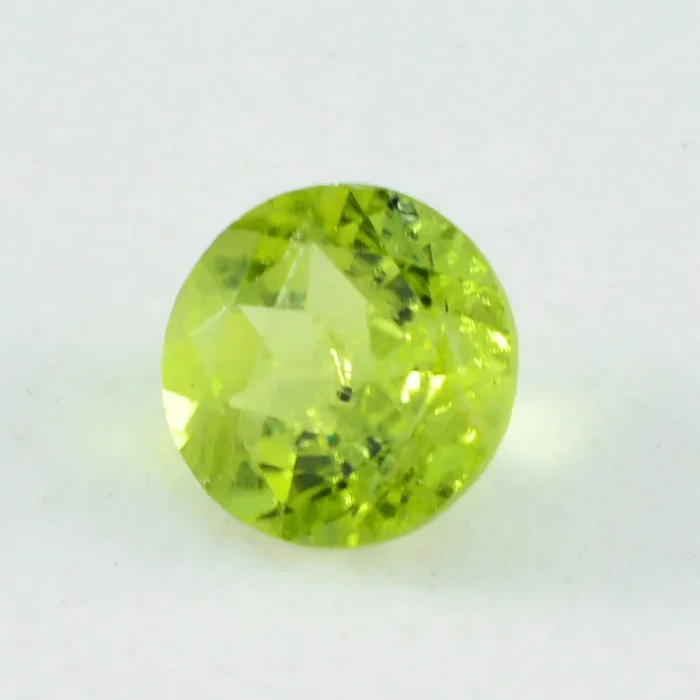 Peridot 1PC Chunky 15×15 MM Round Faceted Green Superior Semi Precious Loose Gemstone