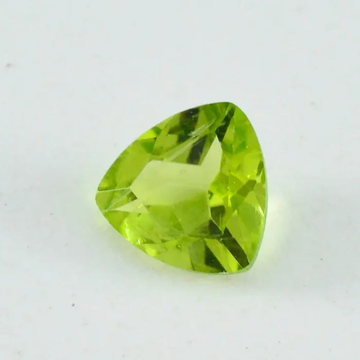 Peridot 1PC Large 12×12 MM Triangle Faceted Green High-Quality Semi Precious Loose Gemstones