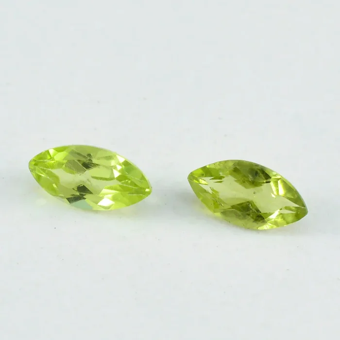 Peridot 1PC Small 6×12 MM Marquise Faceted Green Fiery Semi Precious Gems
