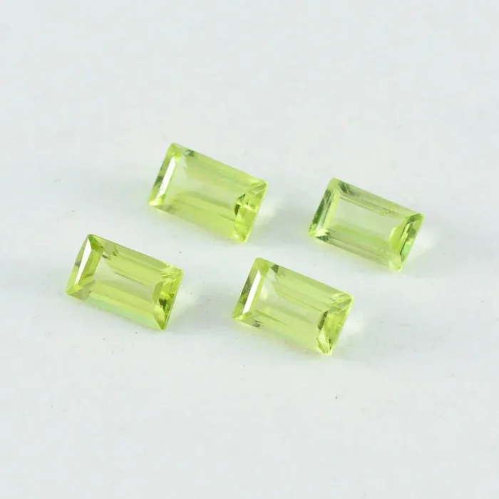 Peridot 1PC Small 6×8 MM Emerald Faceted Green Lustrous Semi Precious Loose Gemstone