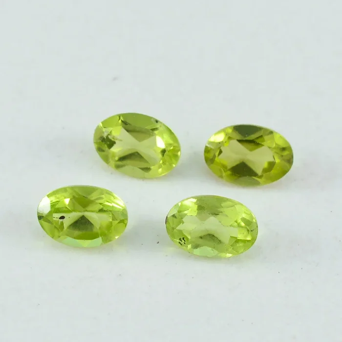 Peridot 1PC Small 6×9 MM Oval Faceted Green Brilliant Semi Precious Loose Gemstones