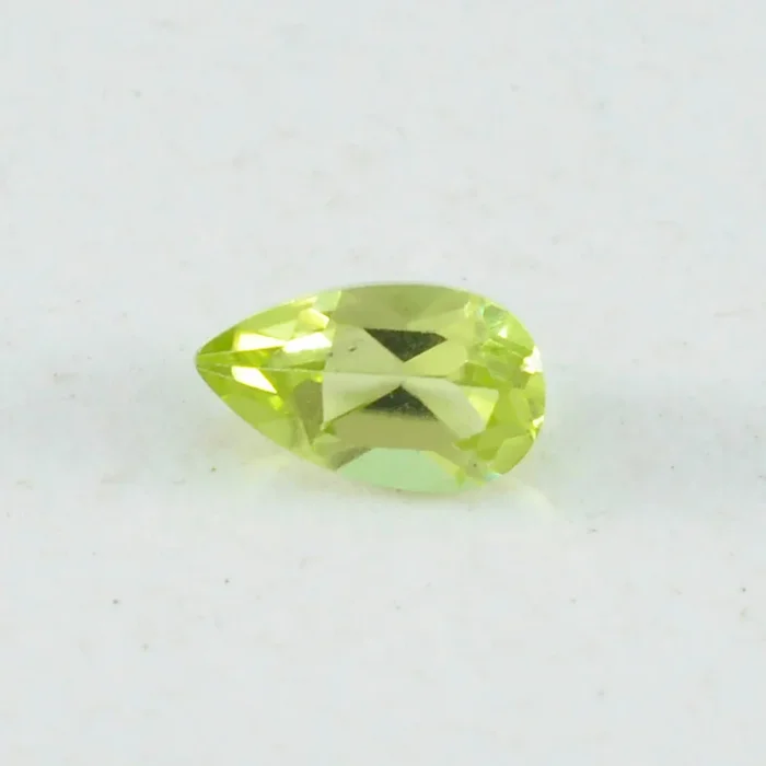 Peridot 1PC Tiny 3×5 MM Pear Faceted Green Shine Semi Precious Loose Gems