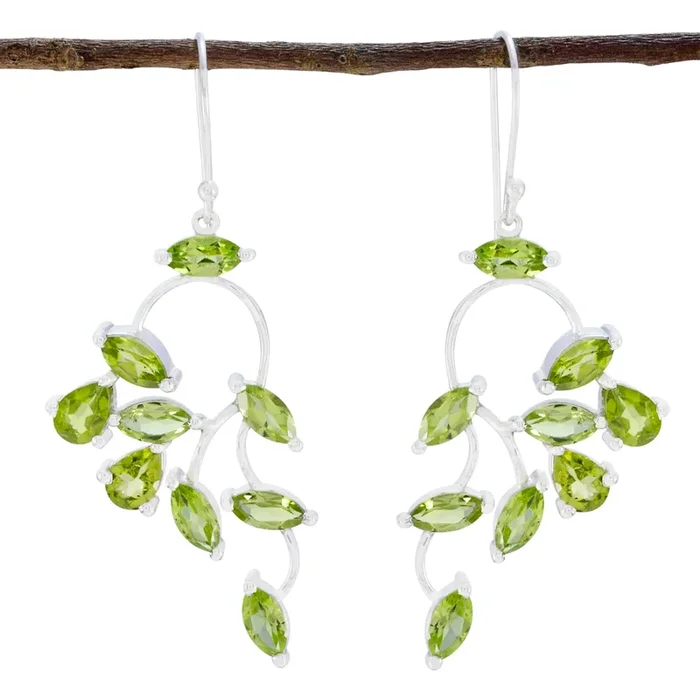 Peridot American Lucia multiple Dangle Green 925 Silver Earring