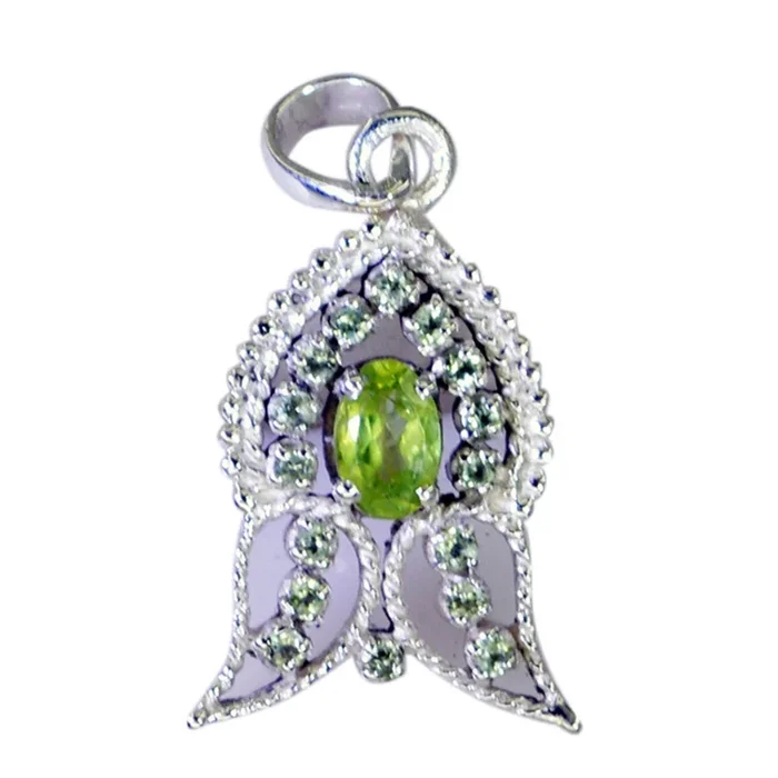 Peridot Eye-catching Middle Eastern 925 Silver multiple Rebeca propsel Green Pendant Jewelry