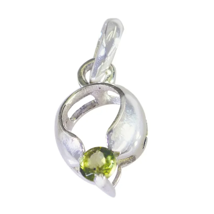 Peridot Featherlight German Silver Solitaire Sophia Graceful Green Pendant Jewelry