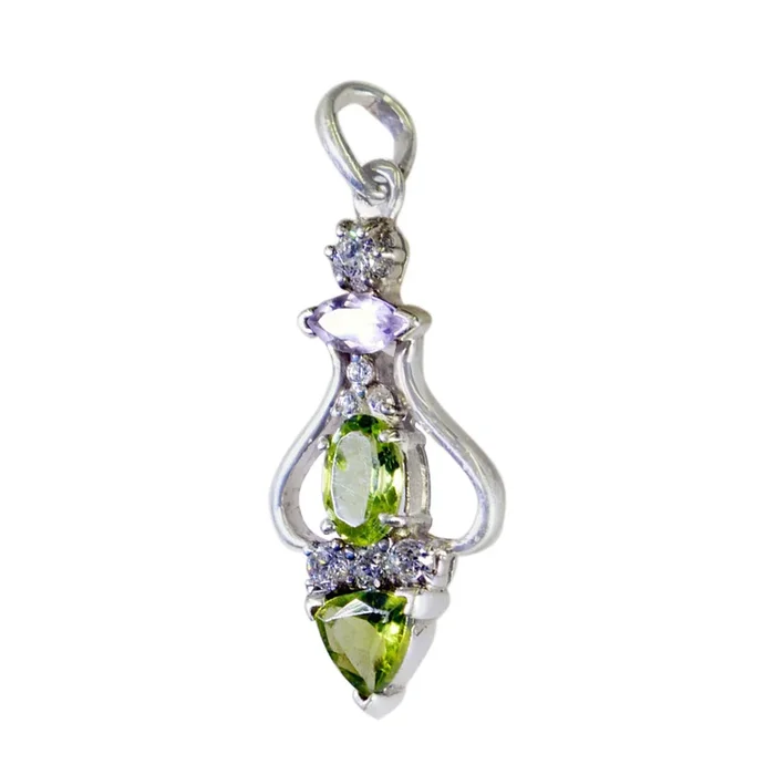 Peridot Featherlight Middle Eastern 925 Silver multiple Layla Contemporary Green Pendant Jewelry