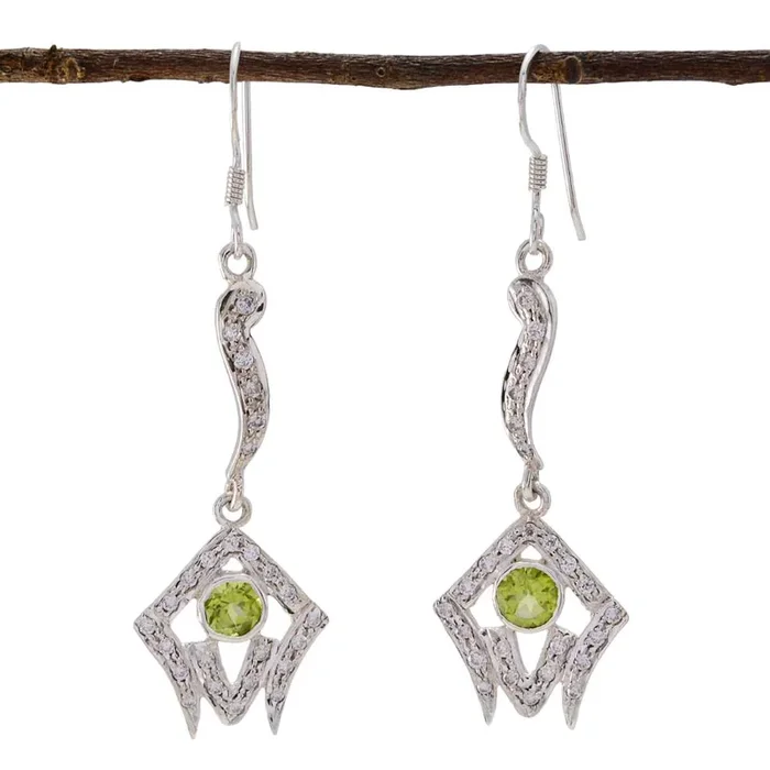 Peridot Indian Kristine multiple Dangle Green Sterling Silver Earring