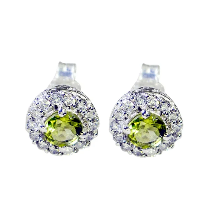 Peridot Korean Luisa multiple Stud Green 925 Silver Earring