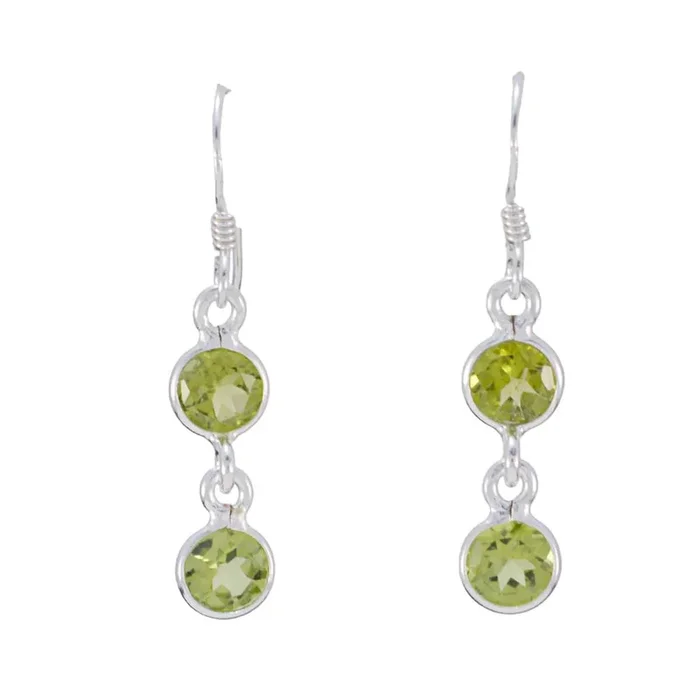 Peridot Mexican Natalia multiple Dangle Green 925 Silver Earring