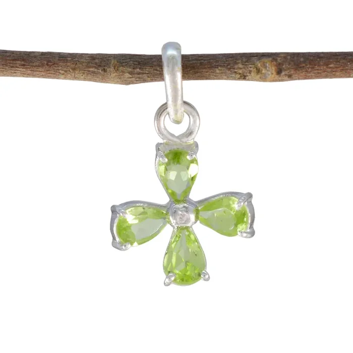 Peridot Minimalist Korean 925 Silver quarter Ayaka Modern Green Pendant Jewelry