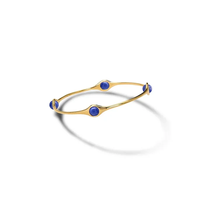 Persephone Bangle Yellow Gold – Lapis Lazuli