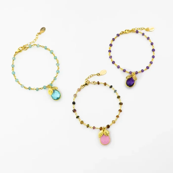 Personalized Birthstone Wire Wrapped Bracelet