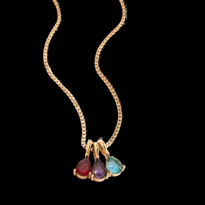 Personalized Multi-Birthstone Necklace