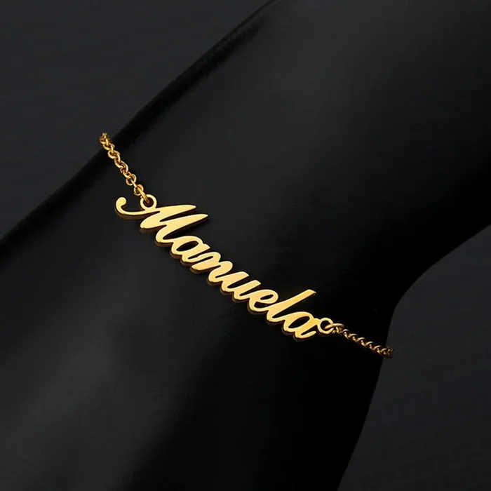 Personalized Name Custom Anklets For Women Rose Gold Silver Stainless Steel Leg Chain Female Ankle Bracelet Fashion Foot Jewelry