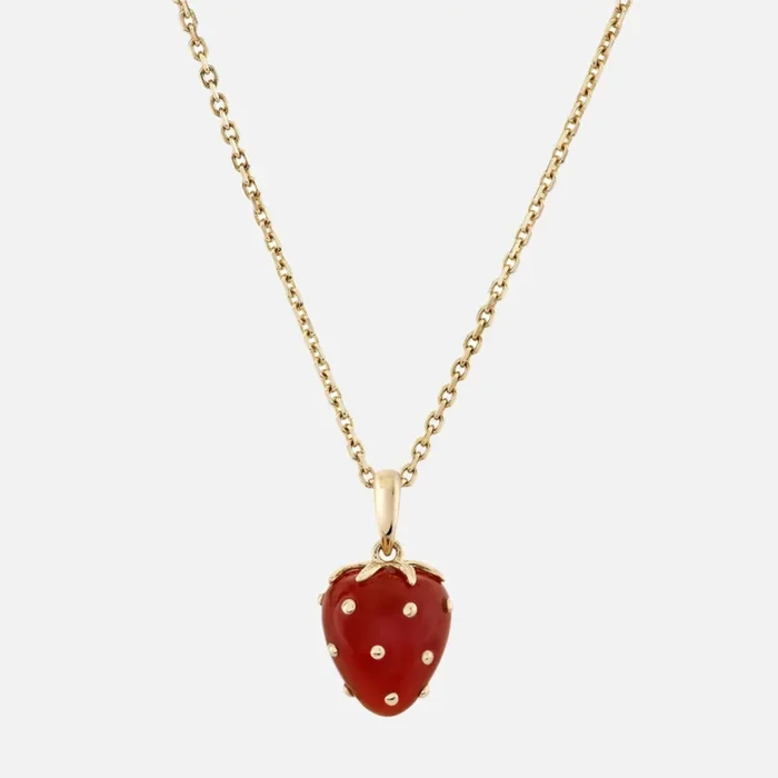 Petite Strawberry Agate Pendant