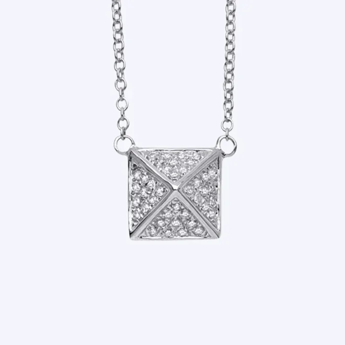 Petra Diamond Pyramid Pendant Necklace