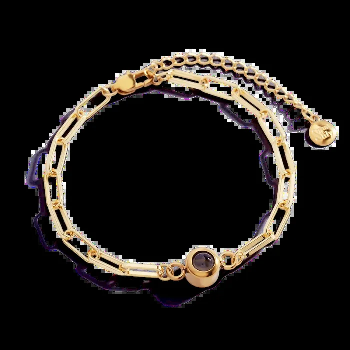 Photo Bracelet with Paperclip Chain