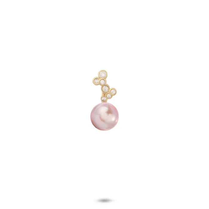 Pick A Pearl Bubbles Pendant in Gold with Diamonds – 8mm