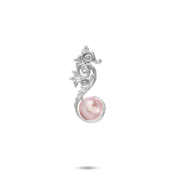 Pick A Pearl Living Heirloom Seahorse Pendant in Sterling Silver – 24mm