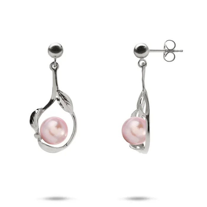 Pick A Pearl Maile Earrings in White Gold – 23mm