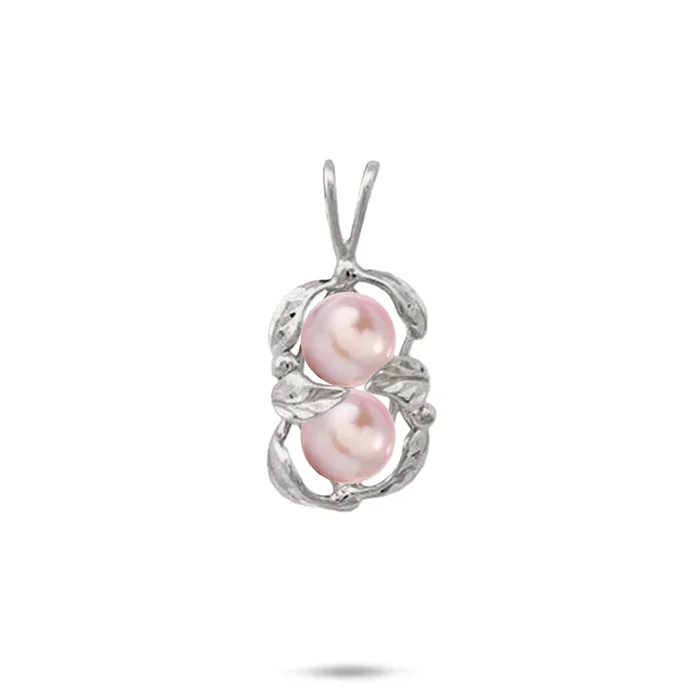 Pick A Pearl Maile Pendant in White Gold – 18mm