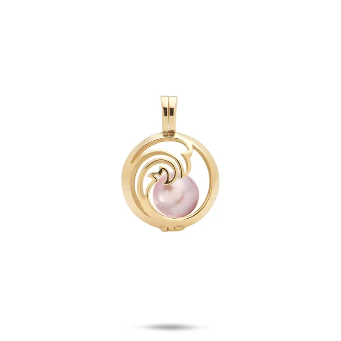 Pick A Pearl Nalu Cage Pendant in Gold – 15mm