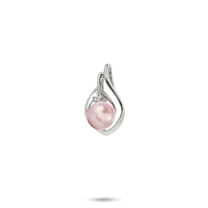 Pick A Pearl Pendant in White Gold with Diamond – 18mm