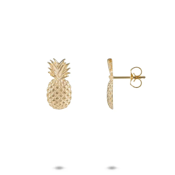 Pineapple Earrings in Gold – 15mm