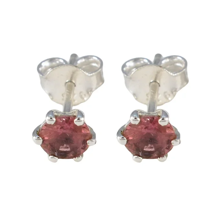 Pink CZ American Fernaanda multiple Stud Pink Silver Earring