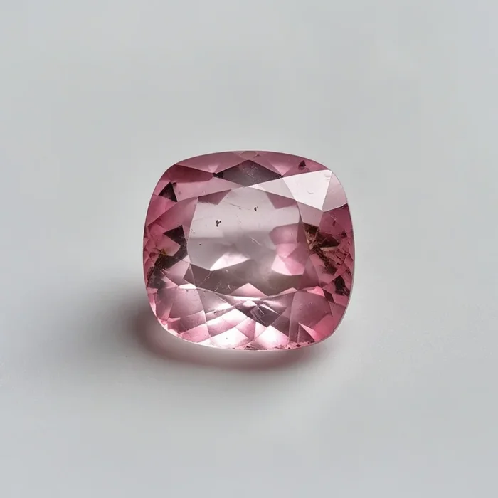 Pink Tourmaline 1PC Chunky 13×13 MM Cushion Faceted Pink Natural Semi Precious Loose Gemstone