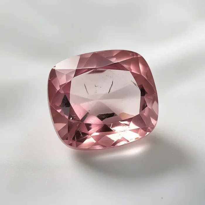 Pink Tourmaline 1PC Chunky 15×15 MM Cushion Faceted Pink Superior Semi Precious Gems