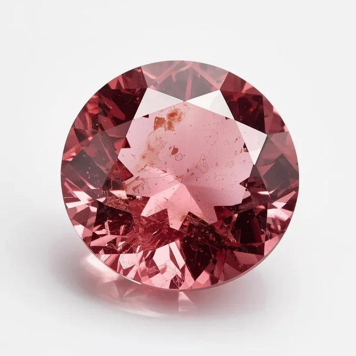 Pink Tourmaline 1PC Chunky 15×15 MM Round Faceted Pink Superior Semi Precious Gems