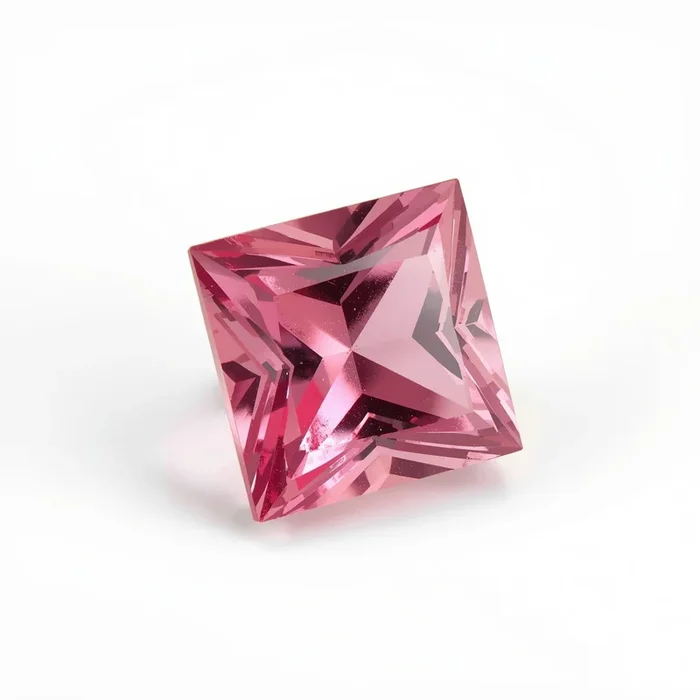Pink Tourmaline 1PC Chunky 15×15 MM Square Faceted Pink Superior Semi Precious Gems