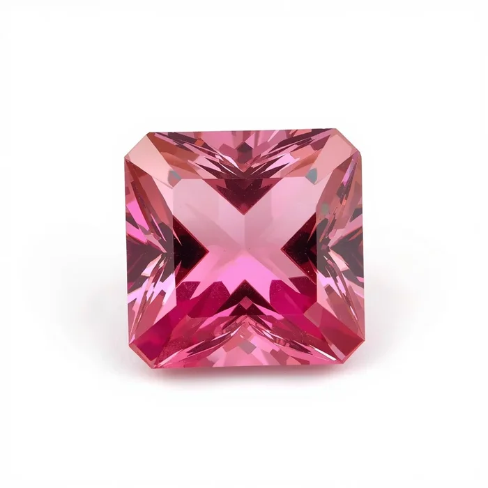 Pink Tourmaline 1PC Chunky 16×16 MM Square Faceted Pink Pure Semi Precious Loose Gems