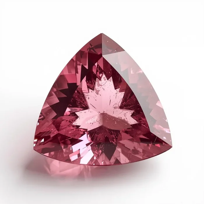 Pink Tourmaline 1PC Chunky 16×16 MM Triangle Faceted Pink Pure Semi Precious Loose Gems